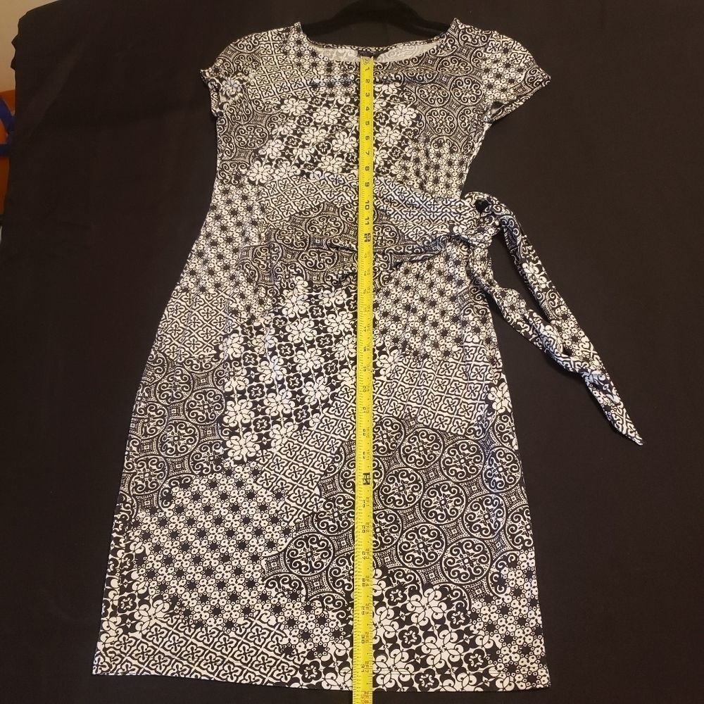 LAFAYETTE 148 Cap Sleeve Midi Wrap Style Dress